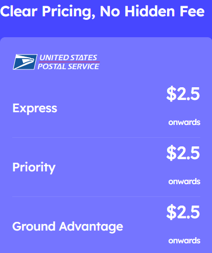 United States Postal Service (USPS) Shipping Label