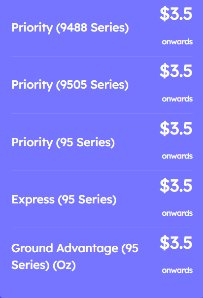 United States Postal Service (USPS) Shipping Label